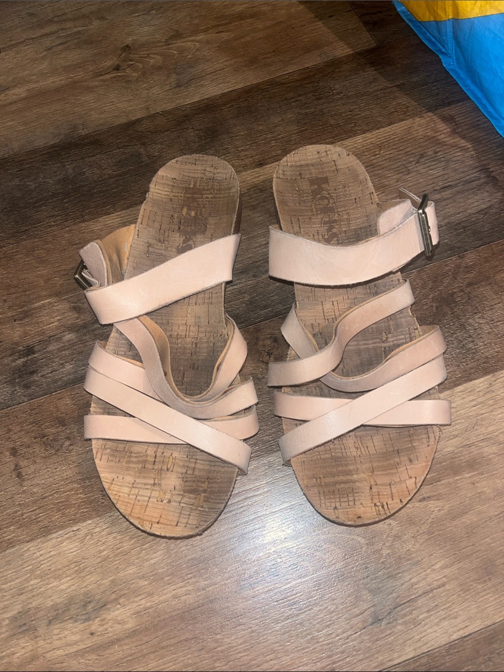 Women's Strappy Neutral Sandals - Nude Pink size 7